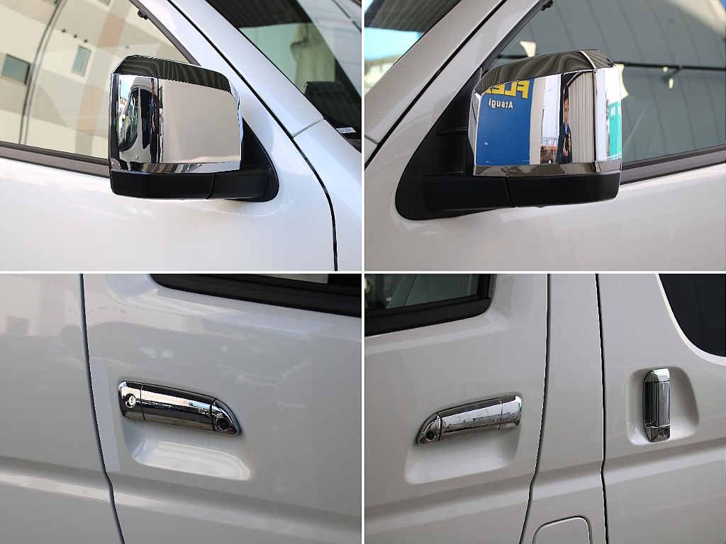 ドアハンドル、ミラーカバーはメッキになります！