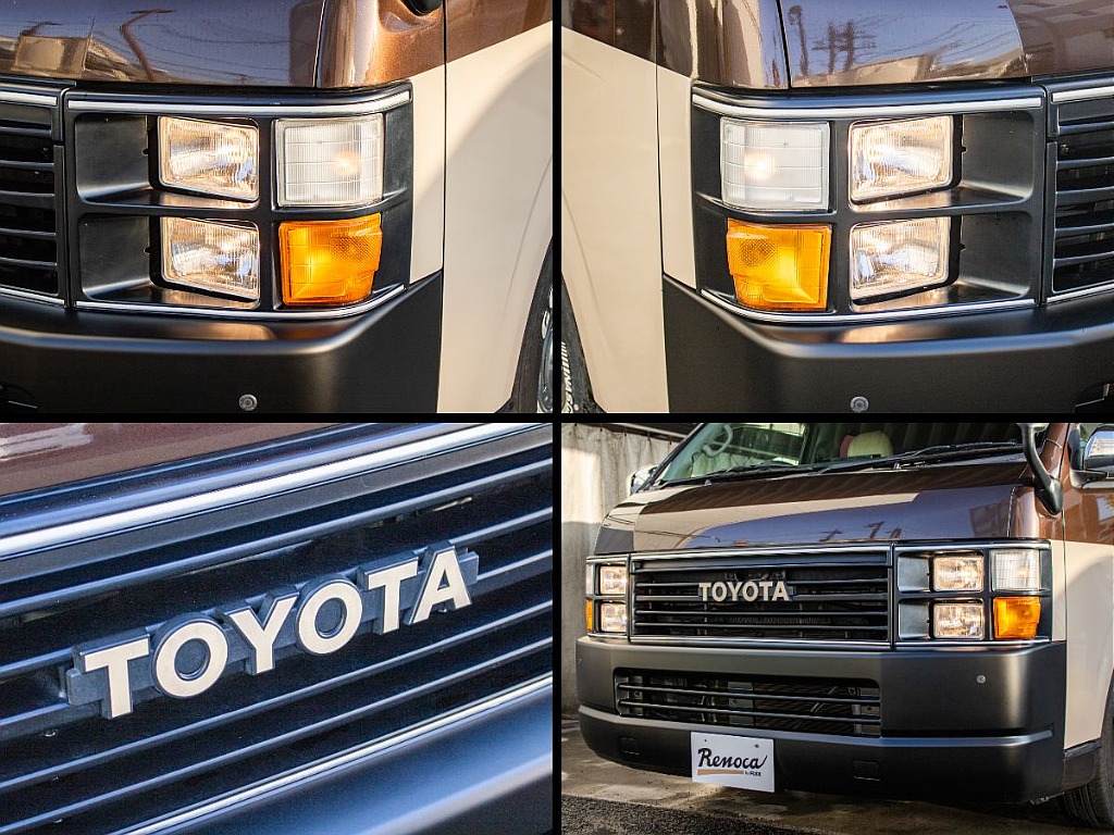 クラシカルな印象の角目ヘッドライト！