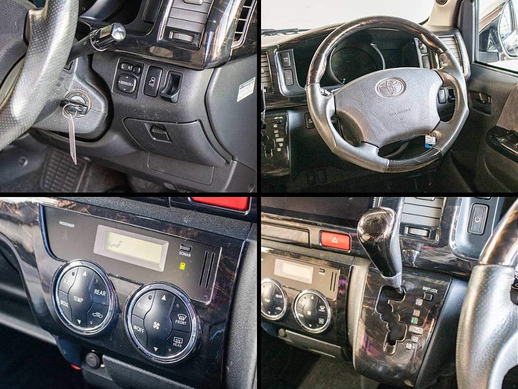 黒木目調のインテリアパネルセットが装備されております！パワースライドドア付き！