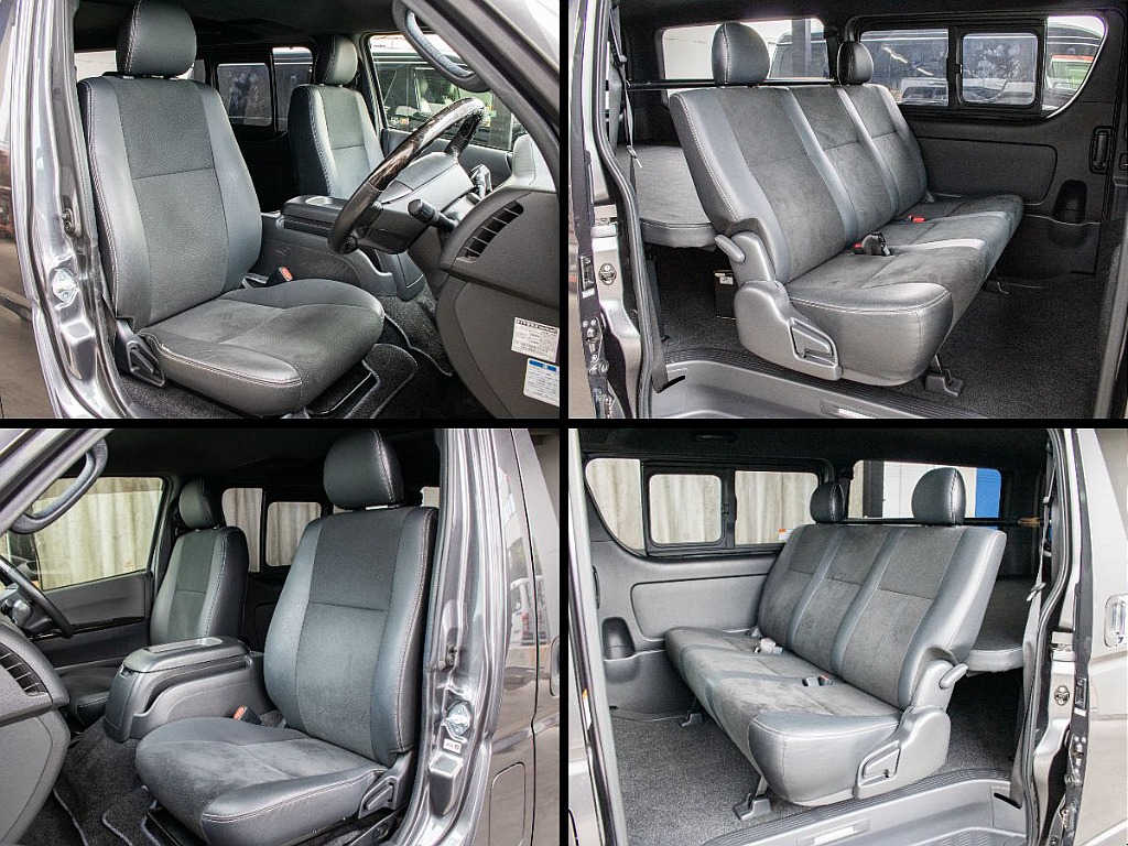 ダークプライムⅡならではのハーフレザー調のシートになります！高級感のある内装になってます！