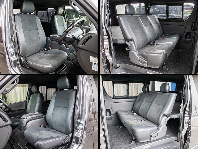 ダークプライムⅡならではのハーフレザー調のシートになります！高級感のある内装になってます！