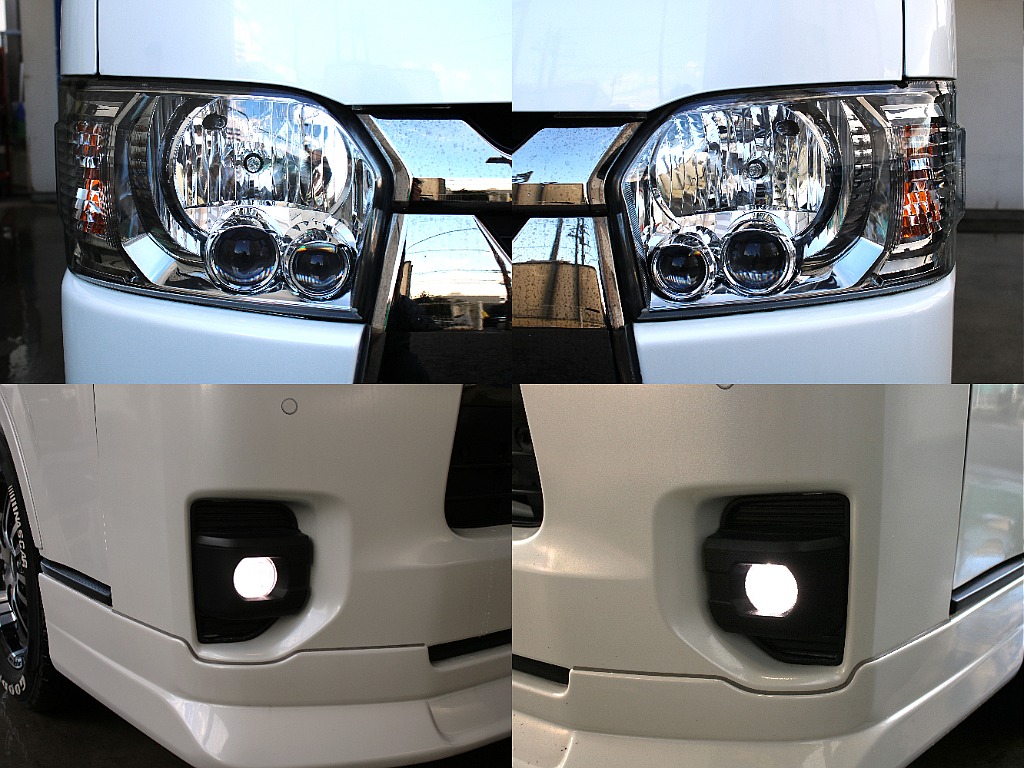 ヘッドライト、フォグランプ共にLEDです！夜間でも明るく照らしてくれます！