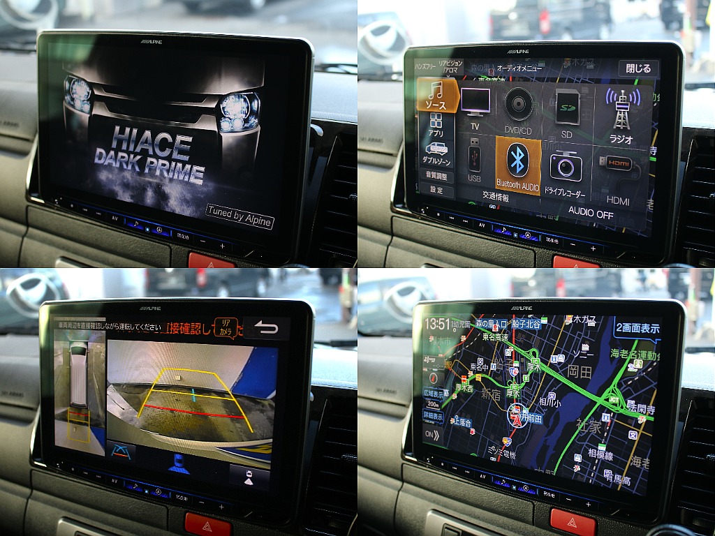 人気のBIG-X大画面ナビ搭載！メーカーオプションのパノラミックビューモニターもナビ連動済み！