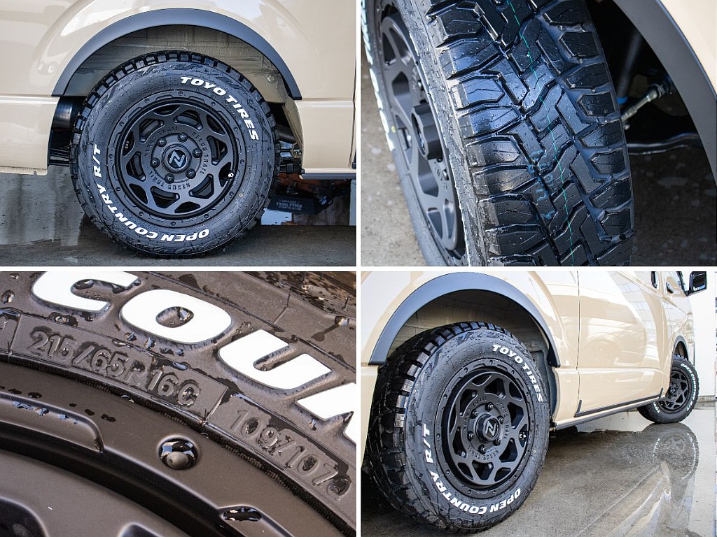 オリジナルネクサストレイルアルミホイールにオープンカントリータイヤを装備しております！