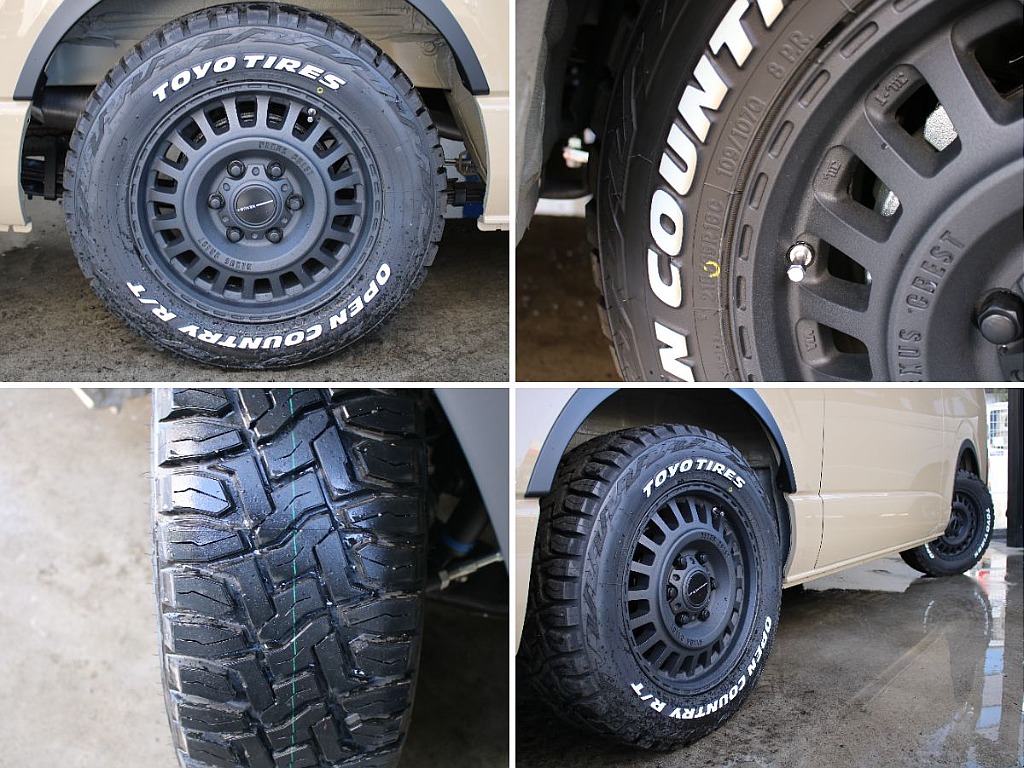 オリジナルのネクサスクレストアルミホイール装備！オフロードな足回りになってます！