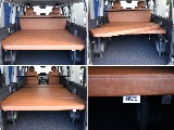 オリジナルのベッドキットType2装備！シートカバーと同じブラウンを採用！統一感のあるオシャレな車内空間に！