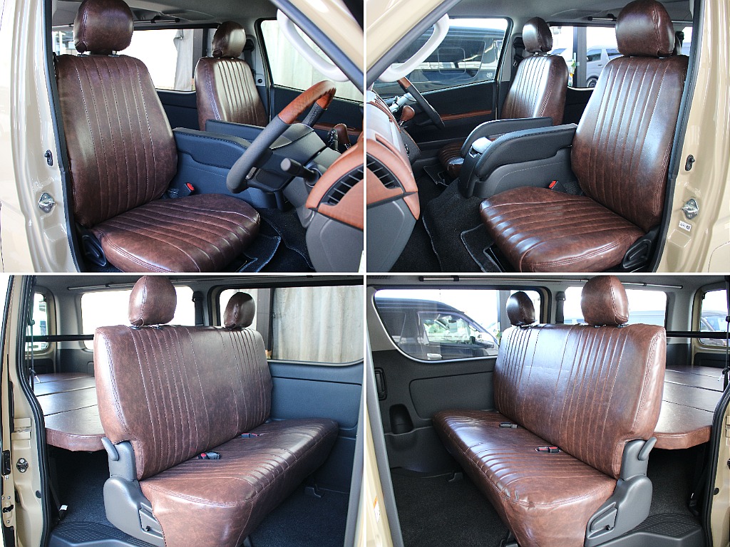 オリジナルブランドKnotRecordsのシートカバー全席装備してます！