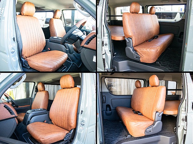 オリジナルシートカバーブラウンを装備！車内をブラウン調で統一してます！