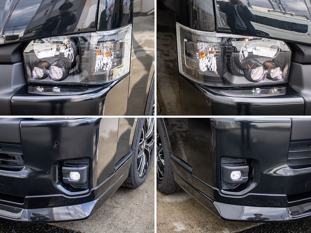 ヘッドライトインナーブラック塗装してます！