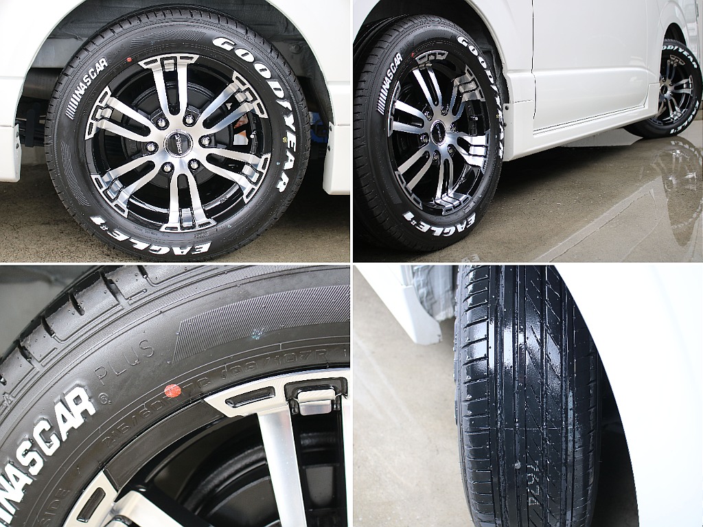 新品のオリジナルDelf02アルミホイールにグットイヤーナスカータイヤ17インチが装備されてます！