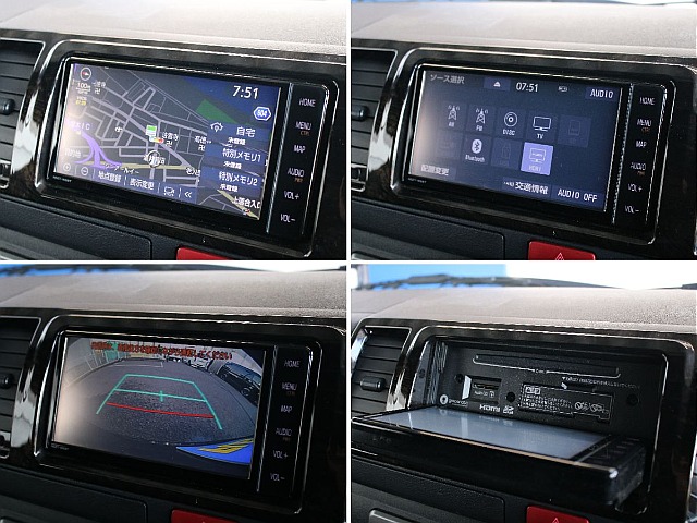 トヨタ純正の7インチナビ装備！CD、DVDご使用いただけます！