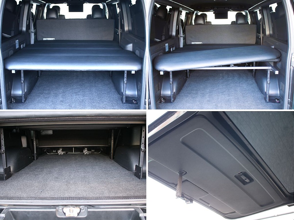 ベッドキット搭載！マットは4分割タイプなので取り外して荷物を積むこともできます！