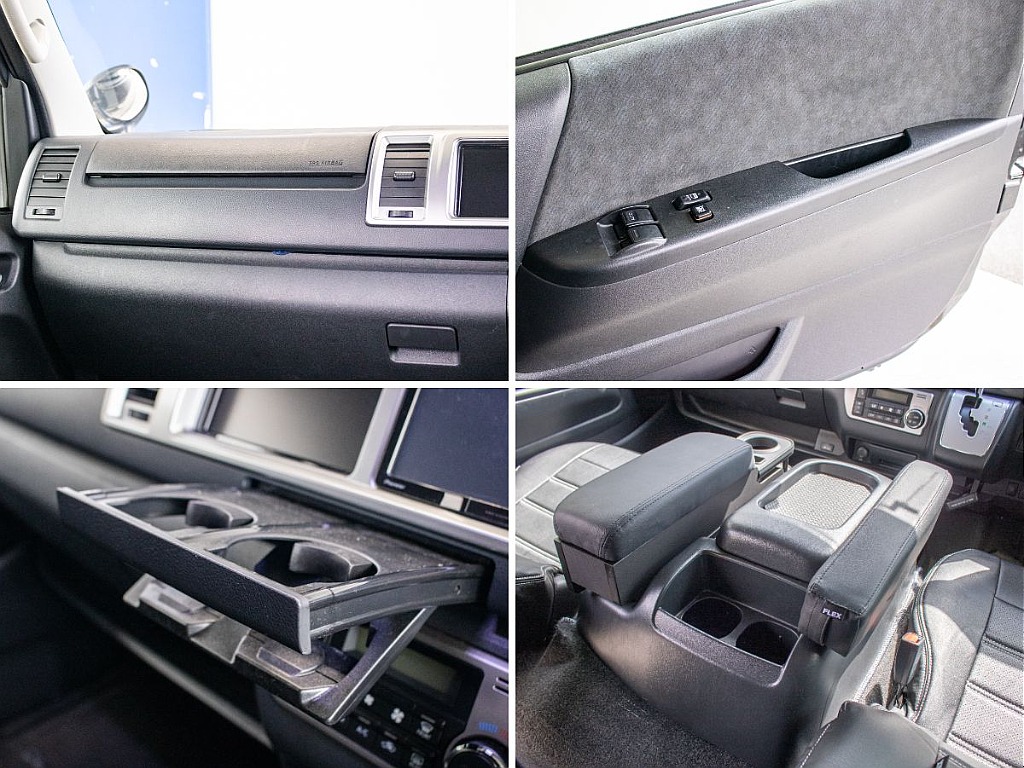 オリジナルのアームレスト両側装備！小さな収納スペースもあります！