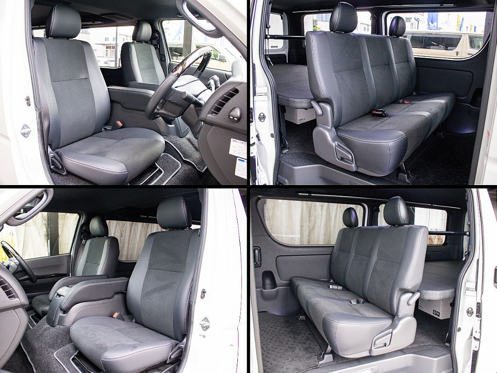 ダークプライムⅡ特別仕様車専用のハーフレザー調のシートとなっております！