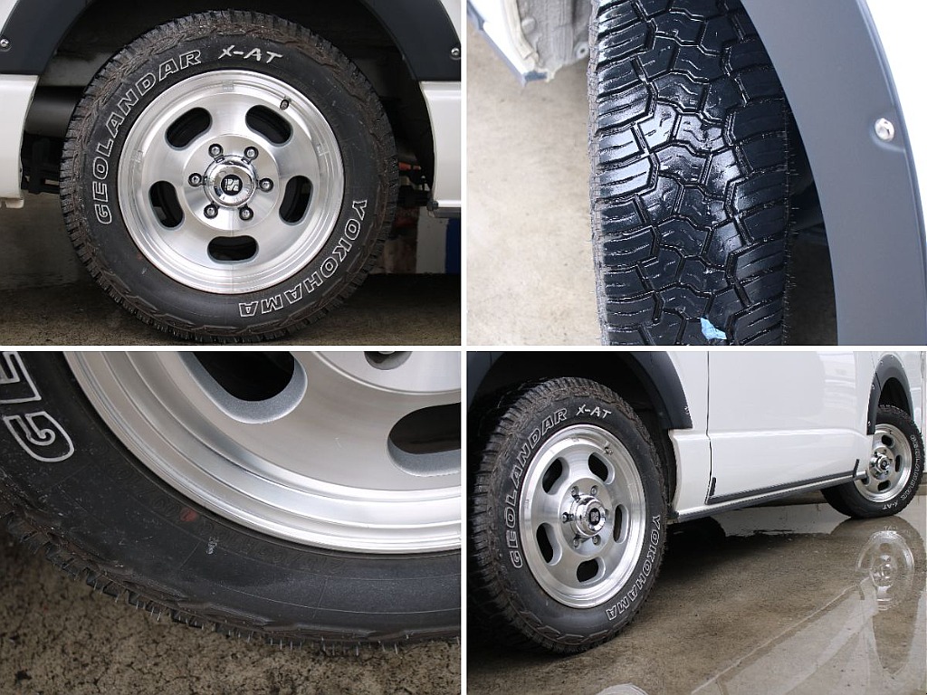 XJ１６インチアルミホイールにヨコハマジオランダータイヤを装備しております！