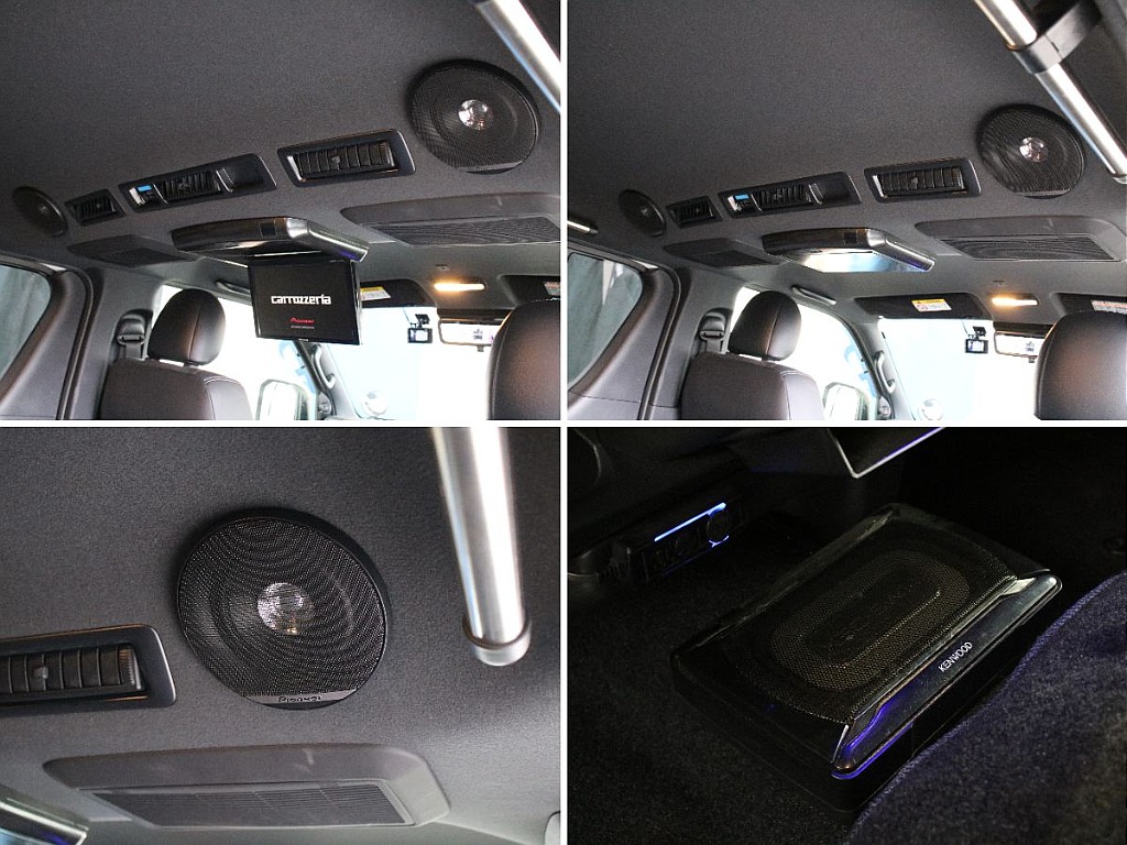 フリップダウンモニターにルーフスピーカーも装備しております！