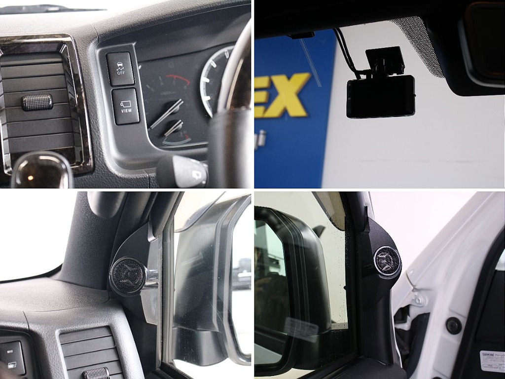 Aピラースピーカーやドライブレコーダーも前後装備済みです！