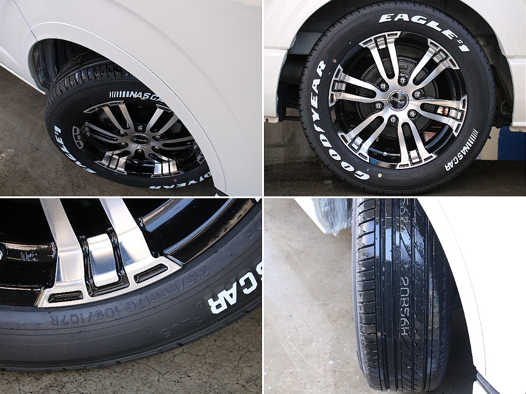 Delf02アルミホイールにグットイヤーナスカータイヤを新品で装備してます！
