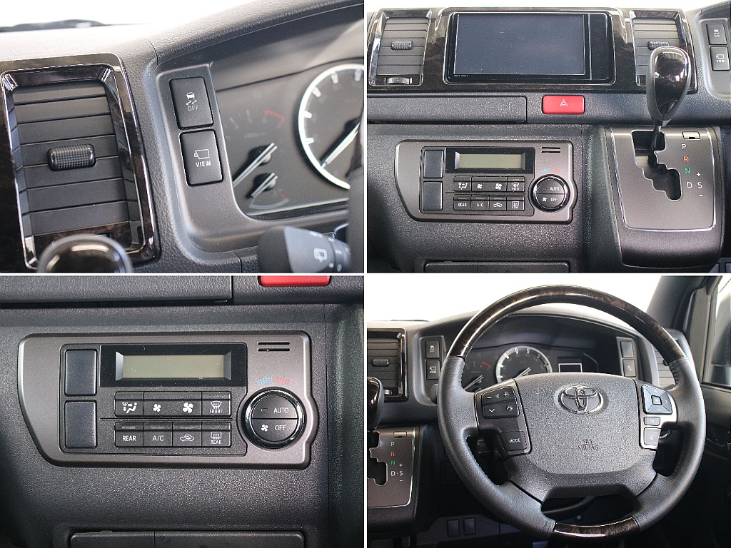 ステアリングやシフトノブがダークプライムⅡならではのマホガニー調の黒木目になってます！