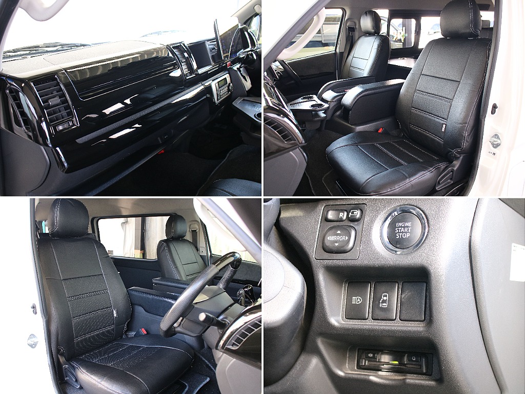 オリジナルのシートカバー装備！車内空間は大人っぽく仕上がってます！