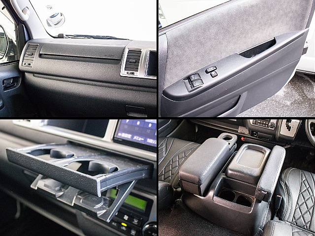 オリジナルのアームレスト両側装備してます！助手席側は収納スペースまで！