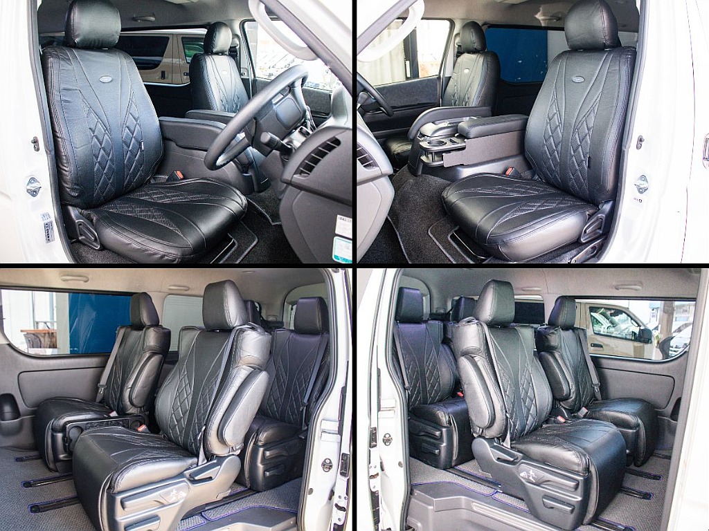 全席ダイヤキルト調のシートカバー装備してます！ゆったりとお座り頂けるキャプテンシート！