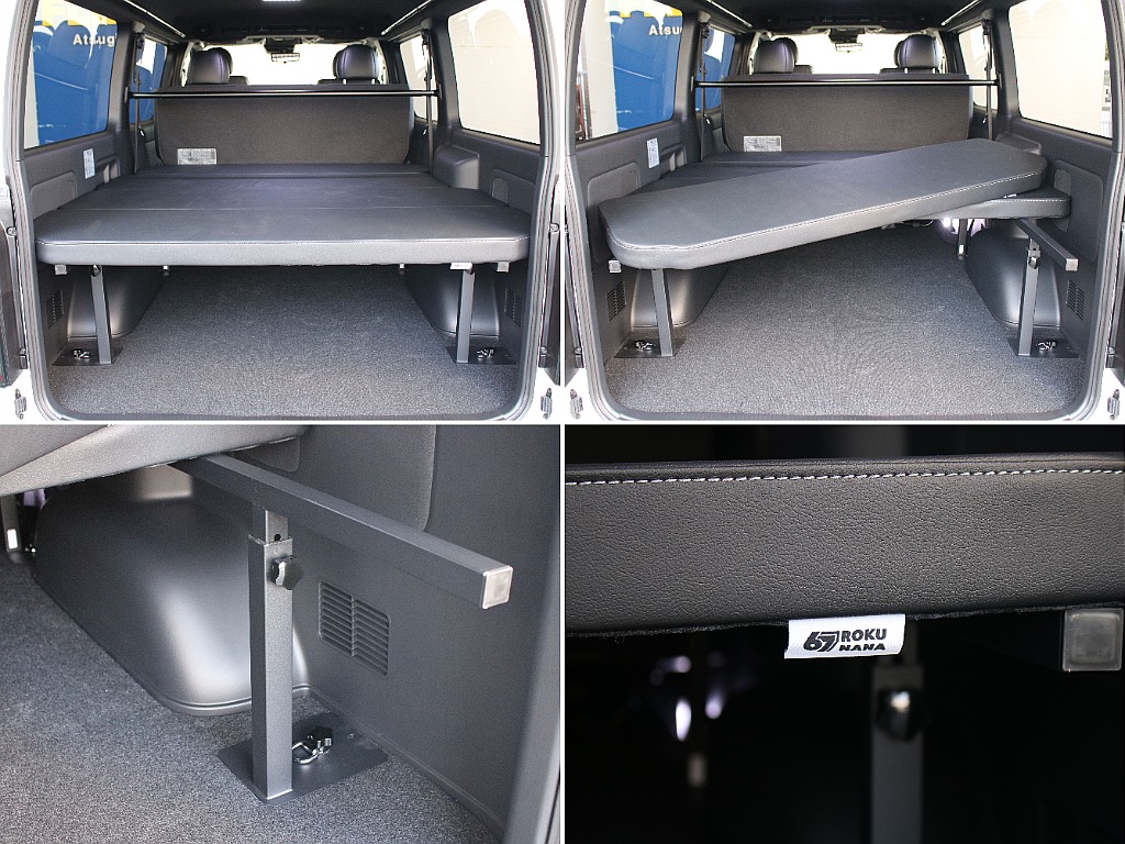 アウトドアにも大活躍のベッドキットを装備しております！