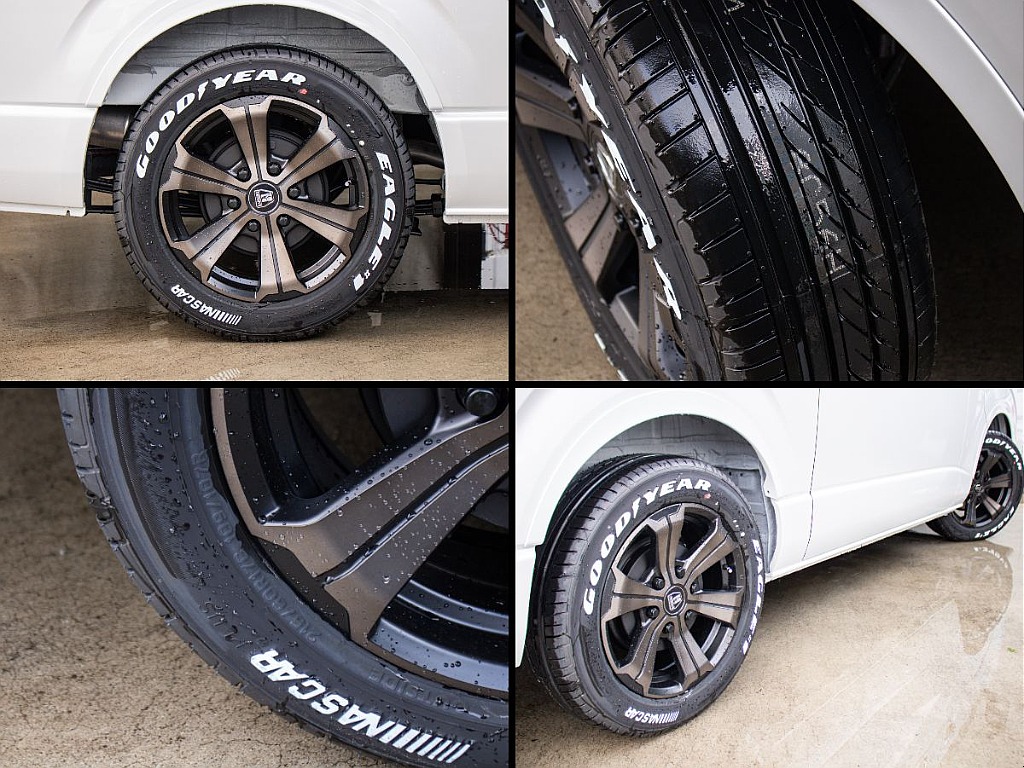 バルベロアーバングランデアルミホイールにグッドイヤーナスカータイヤ17インチをインストールしております！