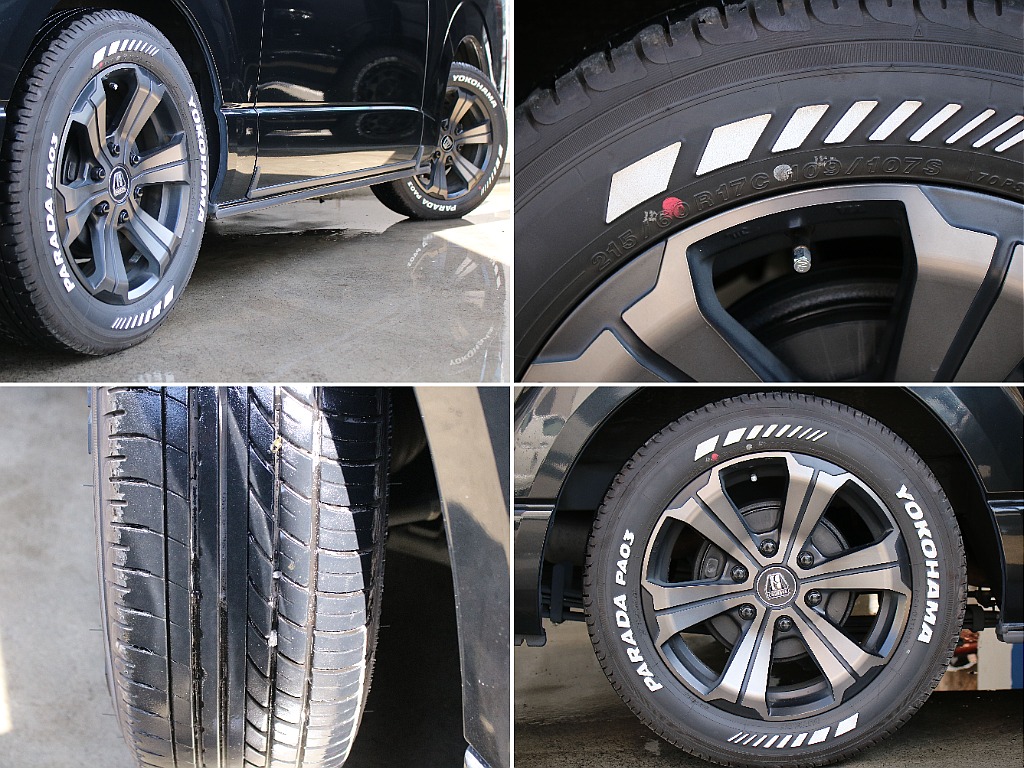 ヨコハマパラダタイヤ17インチにバルベログランデアルミホイールを装備してます！