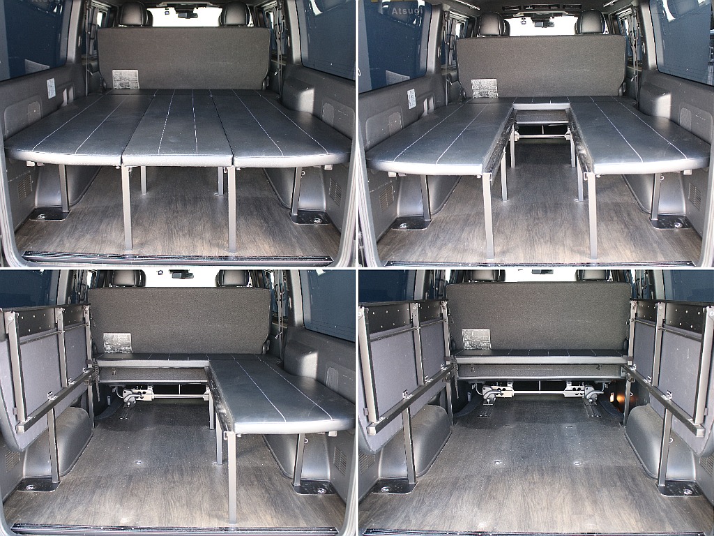 跳ね上げ可能なベッドキットになるので、様々な使い方が可能です！