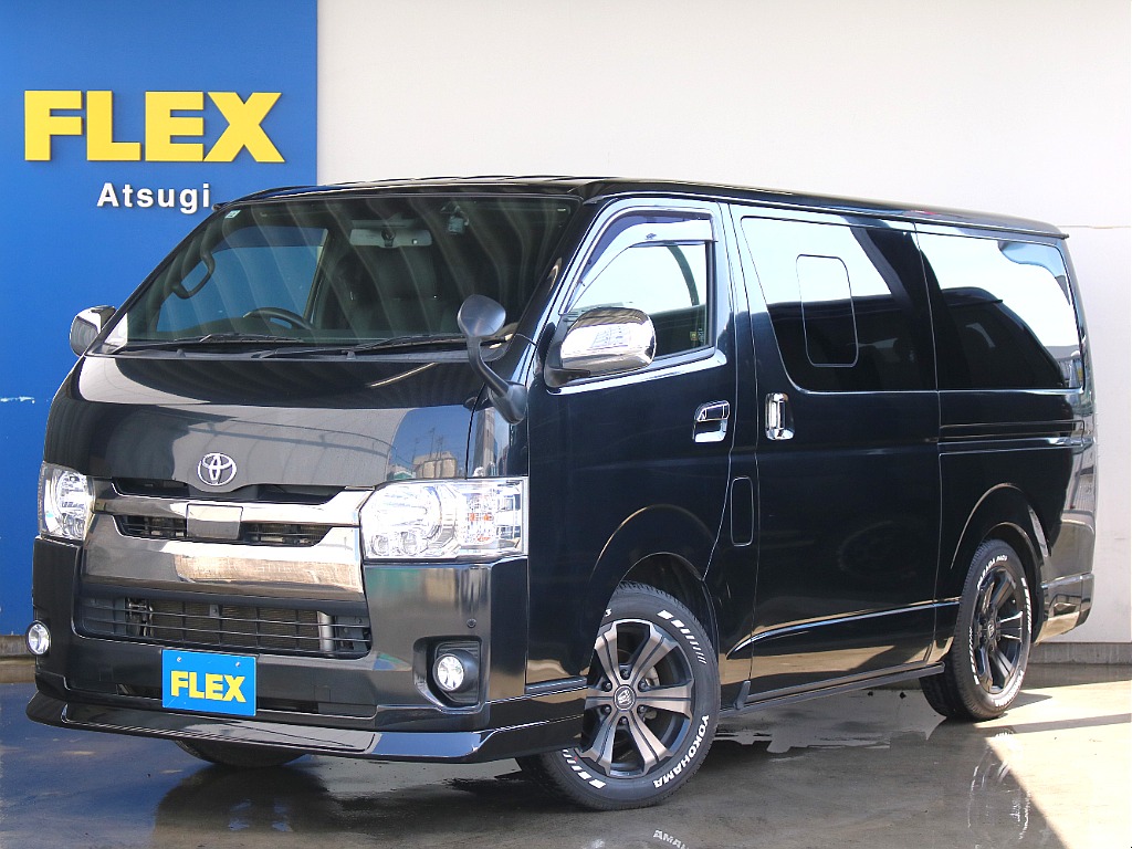 H30年式　ハイエースバン　S-GL　ダークプライムⅡ　ディーゼル4WD　スライドレール　フリップアップベッドキット装備！