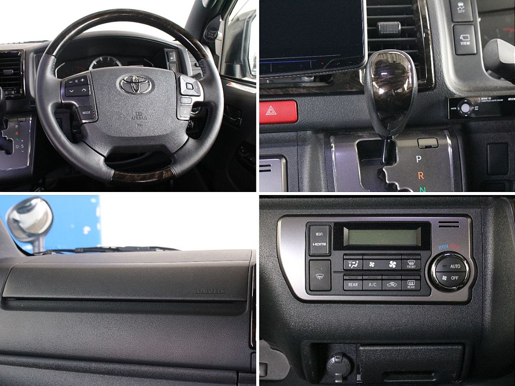 ダークプライムⅡならではのマホガニー調のステアリング周りとなっております！