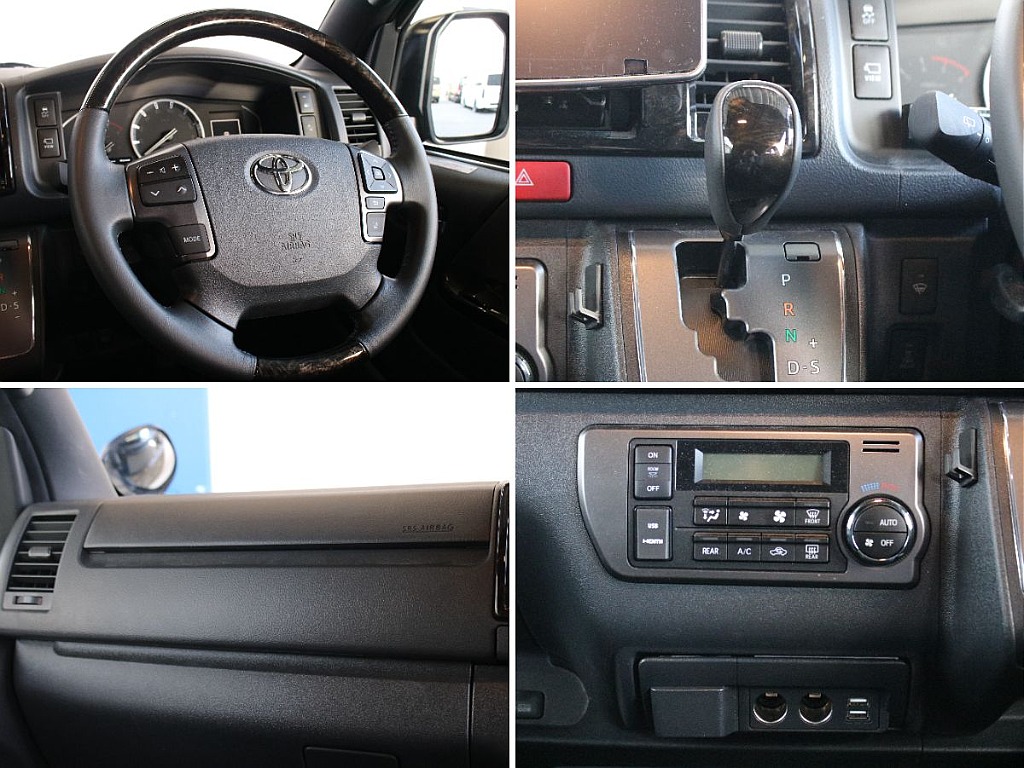 ダークプライムⅡならではのマホガニー調のステアリング周りとなっております！