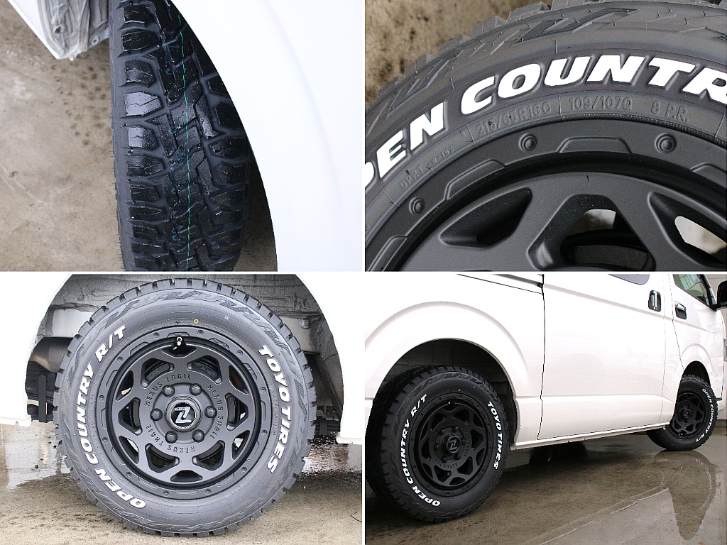 オリジナルのネクサストレイルアルミホイールにオープンカントリータイヤを装備してます！