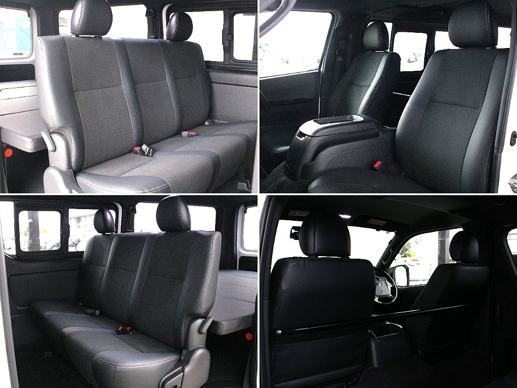 ハーフレザー調のシートに、内装は黒系で統一されてます！