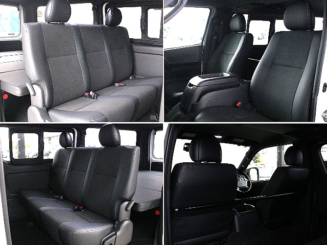 ハーフレザー調のシートに、内装は黒系で統一されてます！