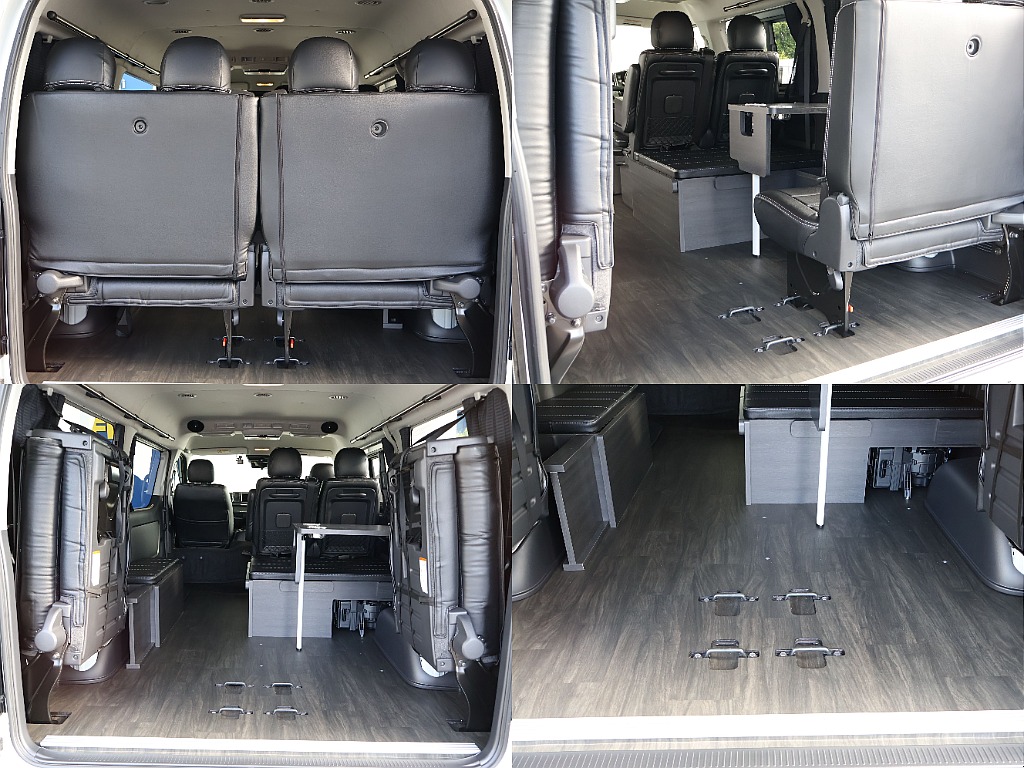 4列目シートを跳ね上げていただくと広大な荷室空間も確保できます！