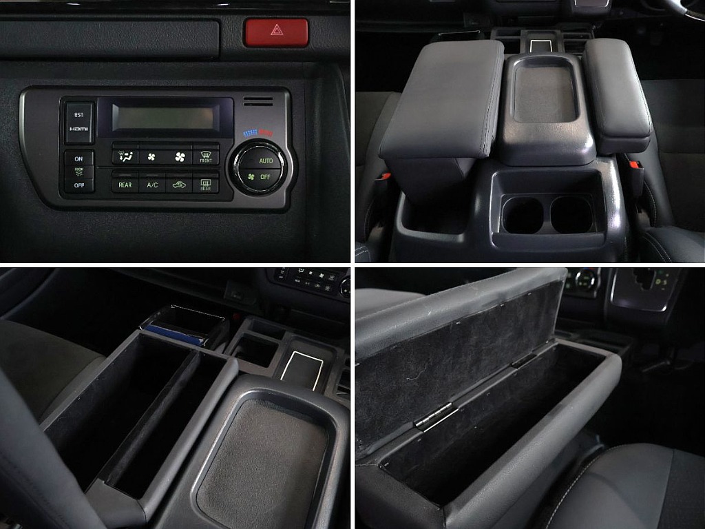 運転席側・助手席側にアームレスト装備！小物入れとしもお使いいただけます！