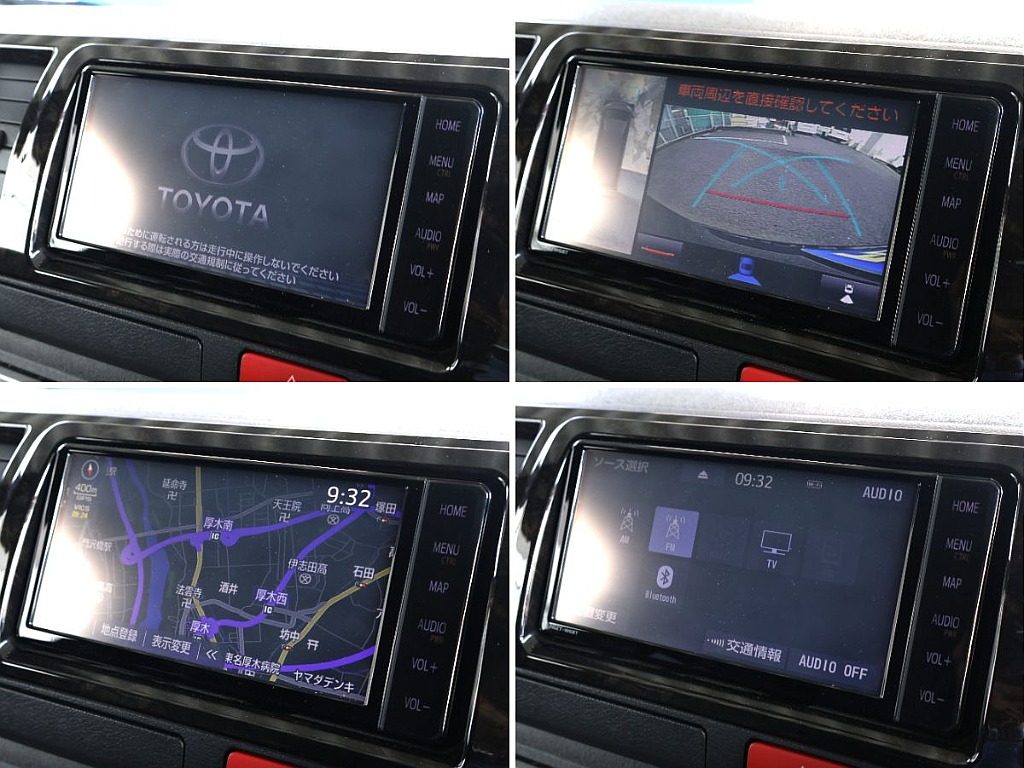 トヨタ純正7インチのナビ装備してます！バックカメラやパノラミックビューモニターもナビ連動施工済み！
