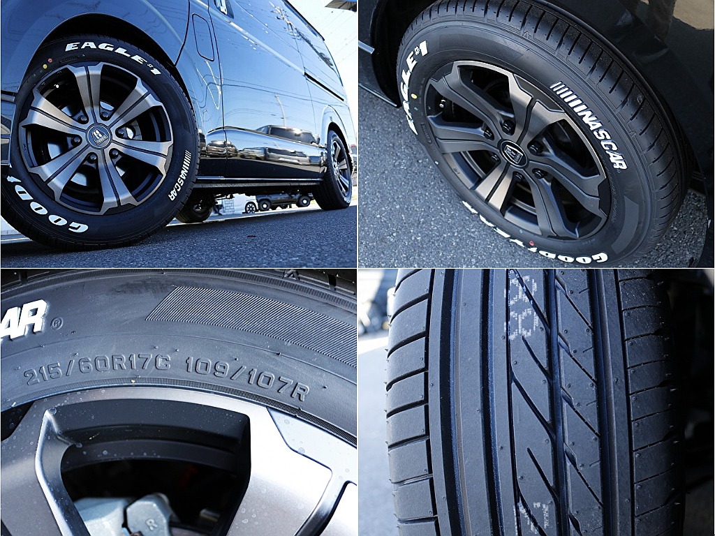 新品タイヤをインストールしております♪タイヤサイズ215/60R17