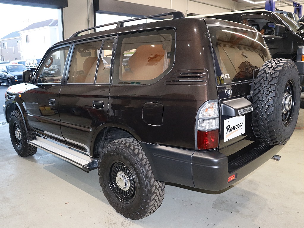 【平成12年後期型】95プラドARMY×BMW MINI純正カラーホットチョコレートNEWオールペイント】【3400㏄ Ｖ６ガソリンエンジン】