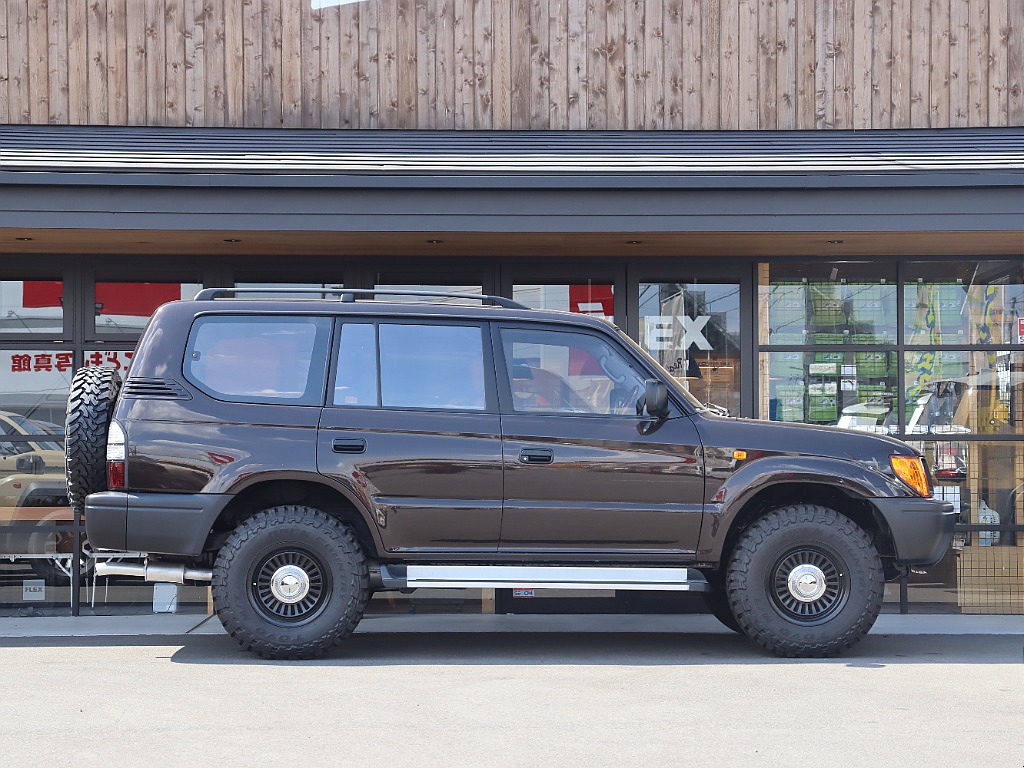 【平成12年後期型】95プラドARMY×BMW MINI純正カラーホットチョコレートNEWオールペイント】【3400㏄ Ｖ６ガソリンエンジン】