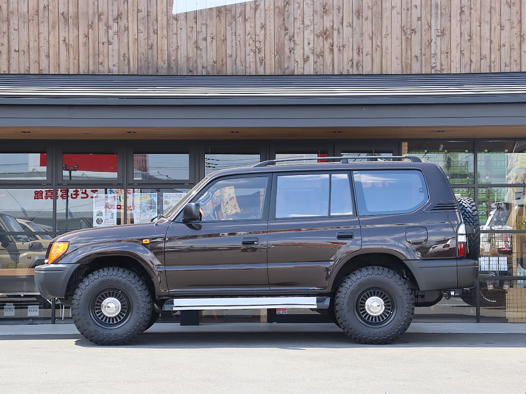 【平成12年後期型】95プラドARMY×BMW MINI純正カラーホットチョコレートNEWオールペイント】【3400㏄ Ｖ６ガソリンエンジン】