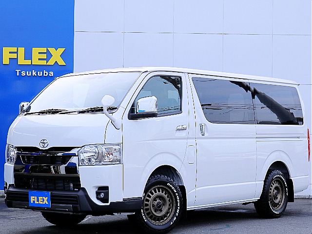 【厳選仕入れ中古】R７年式！！　　ハイエースバン　ダークプライムⅡ☆　高年式・低走行車をフレックスのオリジナルパーツをふんだん使いに仕上げました♪