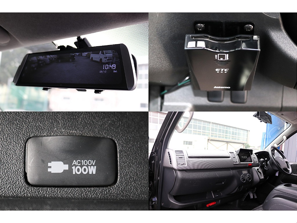 デジタルインナーミラー型ドライブレコーダー・新品ETC・100V電源