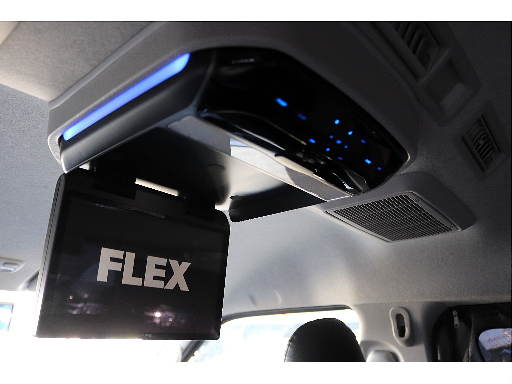 フリップダウンモニター付きで、後部座席もワクワク♪