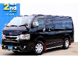 R2年　ハイエースバン 2.8 スーパーGL ダークプライムⅡ ロングボディ ディーゼルターボ 　２WD入荷☆彡TRDフルエアロ・パノラミックビューカメラ・クルーズコントロール・クリアランスソナー