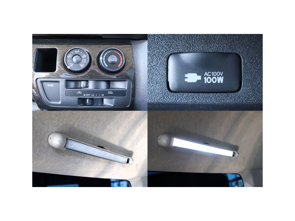 マニュアルエアコン・100V電源・後部座席大型ライト