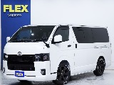 トヨタ ハイエースバン 5D2.8DTスーパーGLダークプライムⅡL 4WD 【BlackEdition】【サイドバー】 北海道