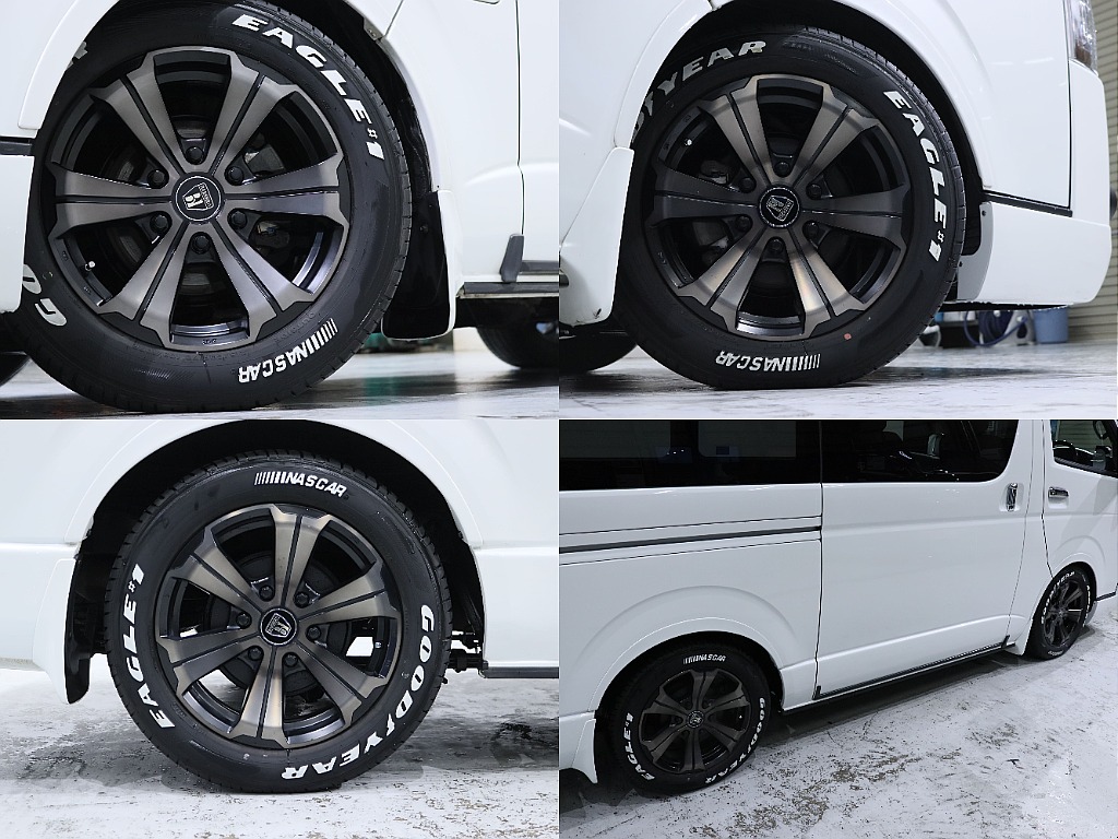 FLEXオリジナルバルベロアーバン17インチアルミホイール＆新品ナスカータイヤを装備されております！